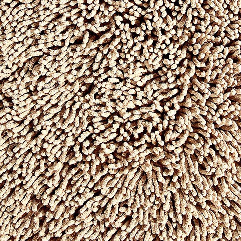 Knightsbridge Chenille Shaggy 220 GSF Non Skid Back Bath Rug 24 x 40 - Natural