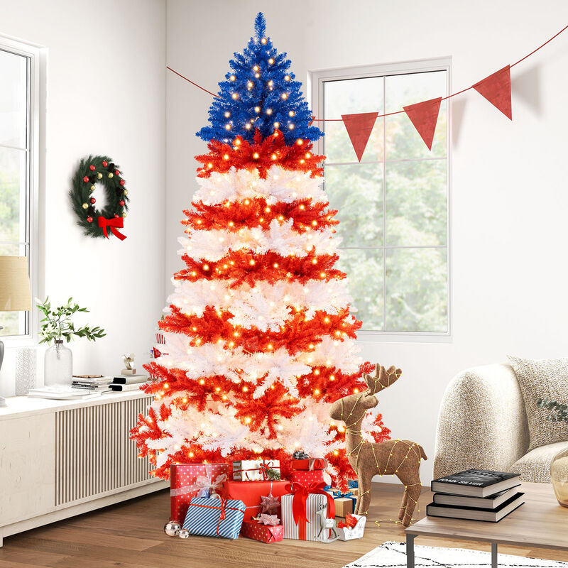Artificial Christmas Tree with Warm White LED Lights