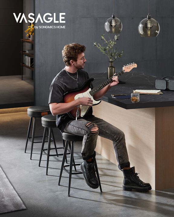 Bar Stools Set of 2, 25.6-Inch Tall