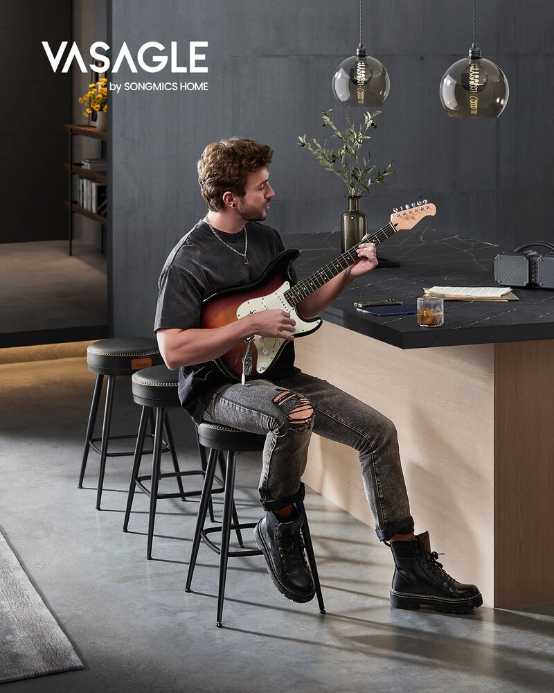 Bar Stools Set of 2, 25.6-Inch Tall