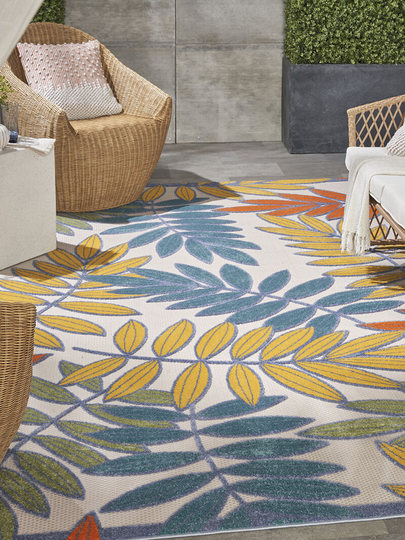 Aloha ALH18 Ivory/Multicolor 6' x 9' Rug