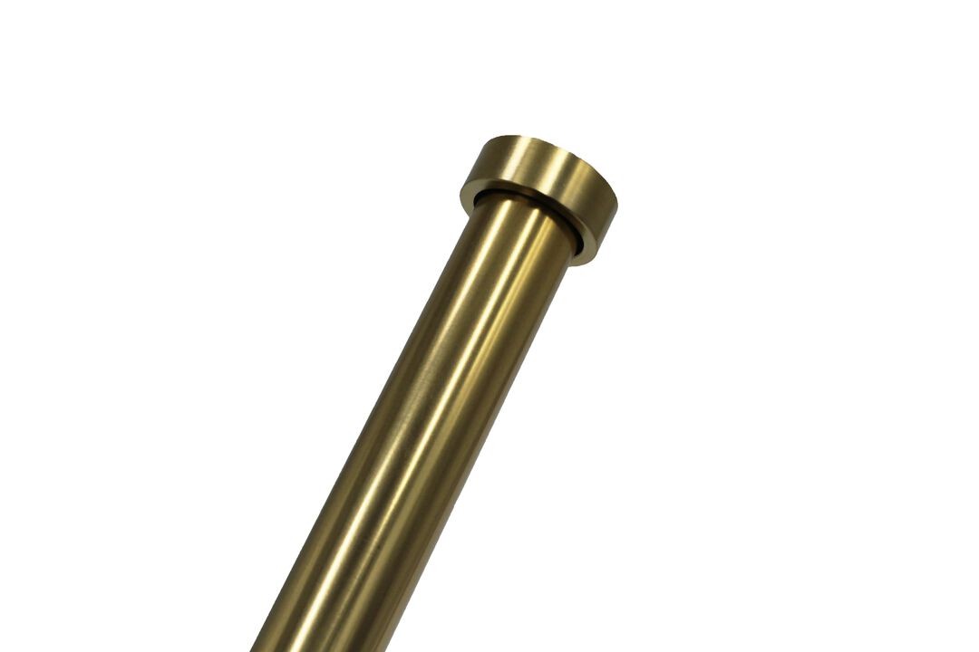 Linen Avenue End Cap Double Window Curtain Rod Set, 28 to 48-Inch, Brushed Nickel