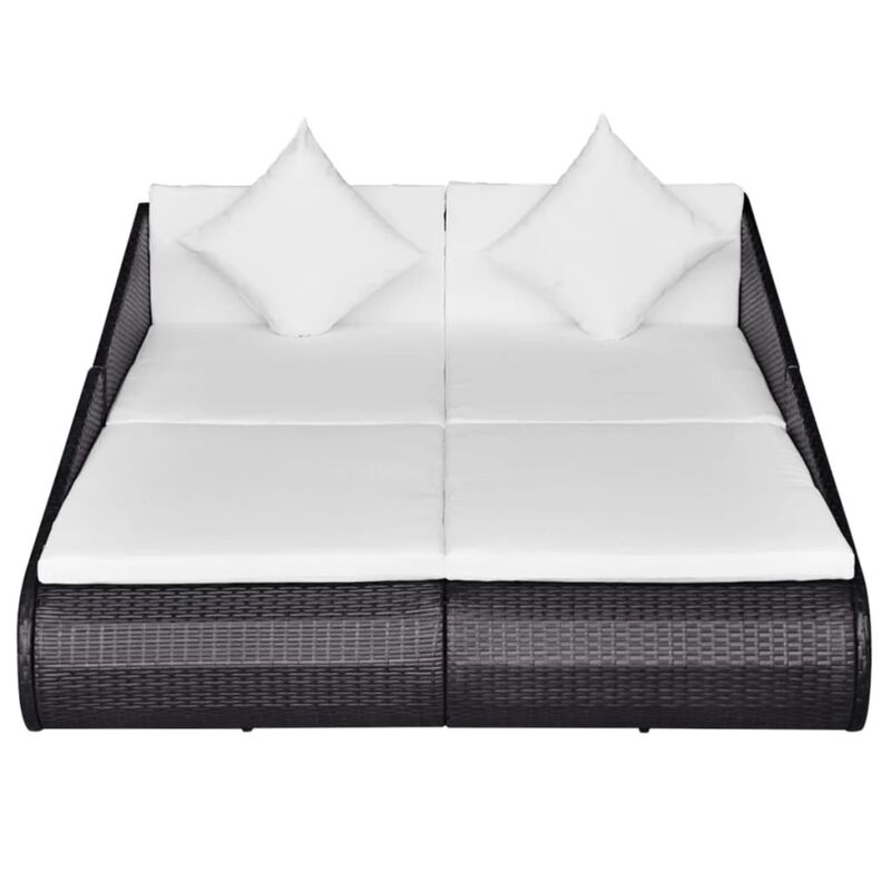 vidaXL Garden Bed Black 79.1"x54.7" Poly Rattan