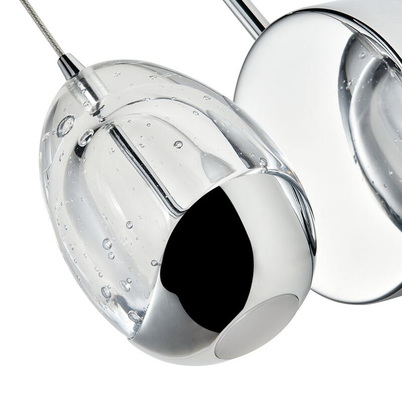 VONN Lighting Integrated LED Wall Sconce Light with Clear Glass Shade in Polished Chrome