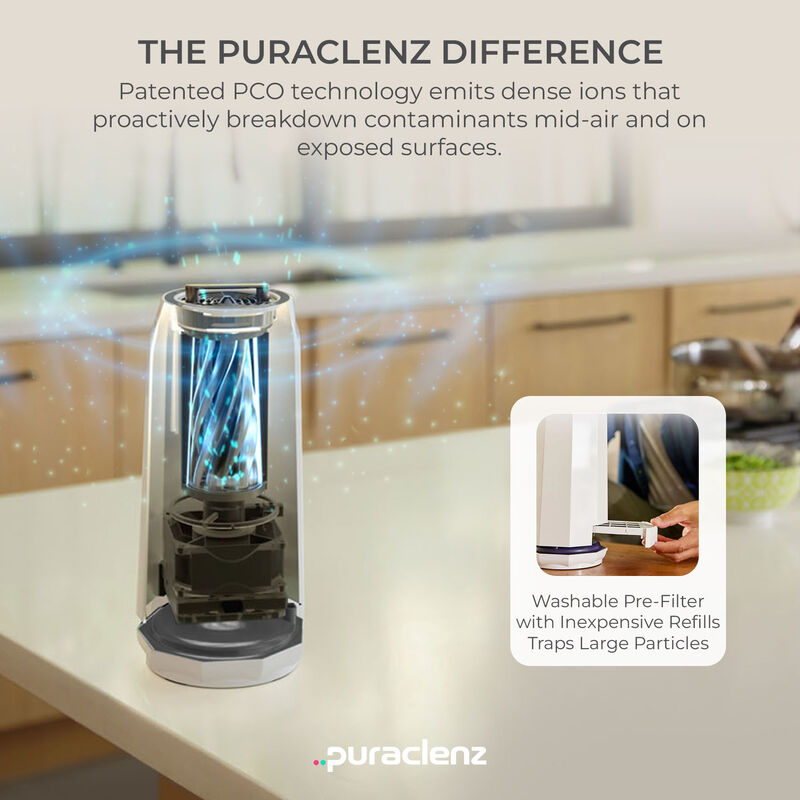 Puraclenz Photon P3000X Air Purifier for Home, Air & Surface Purification, Up to 3000 sqft, Removes 99% Pollutants, Mold, Odors, Viruses, & More, Ozone-Free