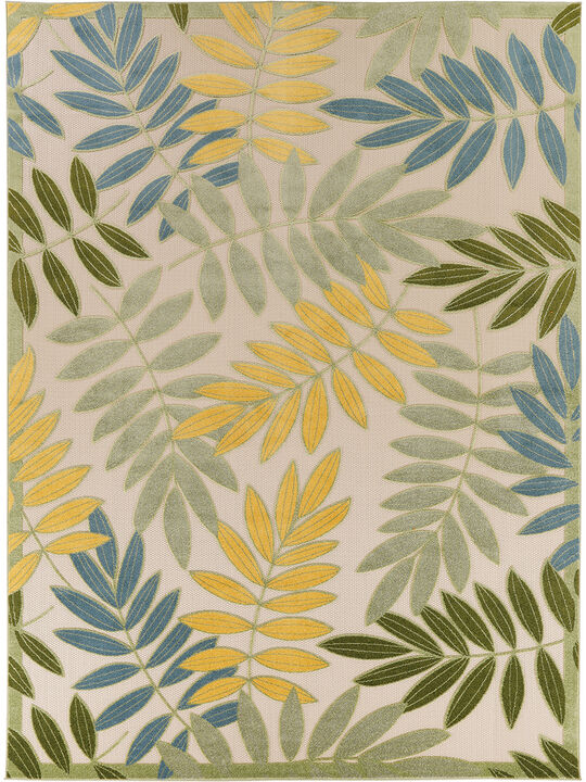 Aloha ALH18 Green/Multicolor 6' x 9' Rug