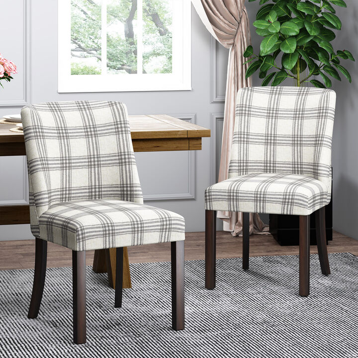 Merax Contemporary Fabric Dining Chairs 2 Pieces