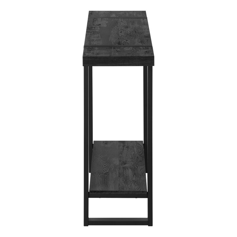Monarch Specialties I 2861 Accent Table, Console, Entryway, Narrow, Sofa, Living Room, Bedroom, Metal, Laminate, Black, Contemporary, Modern