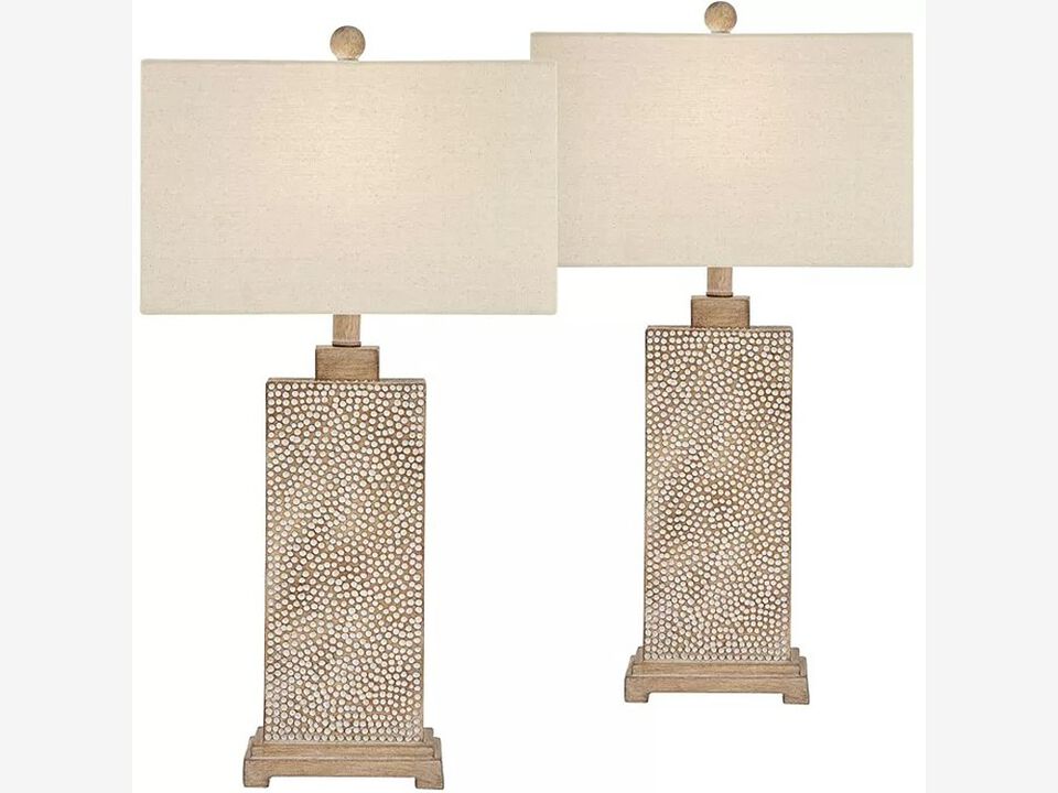 360 Lighting Caldwell Rustic Farmhouse Table Lamps 26 3/4" Tall Set of 2