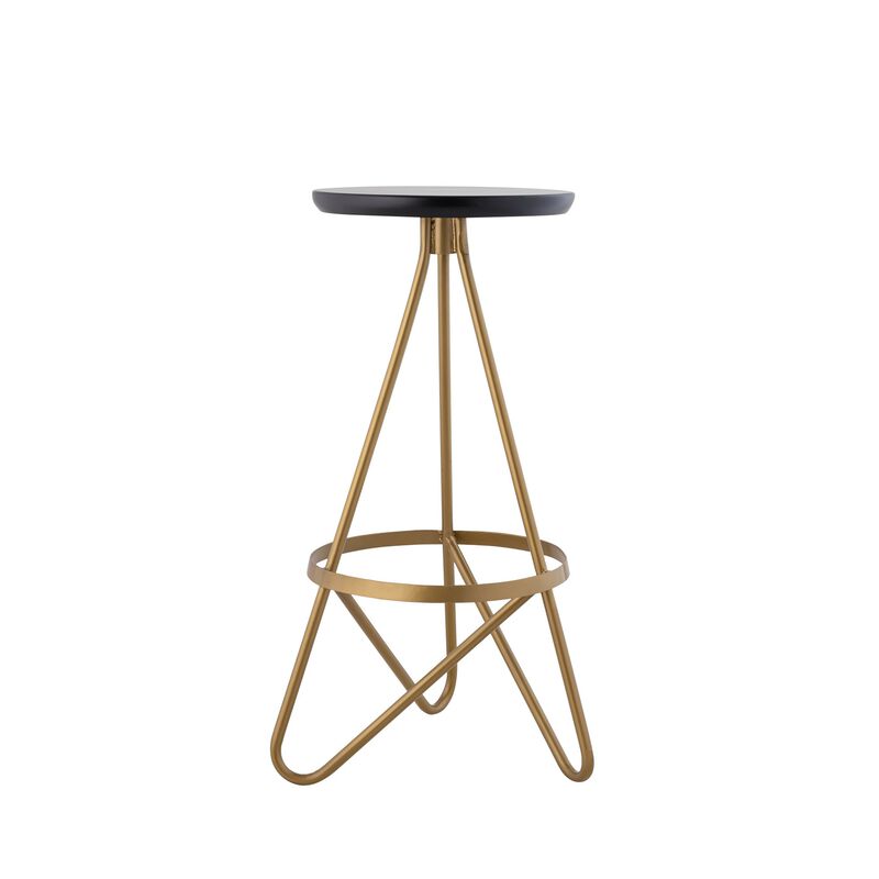 Spiroa 30" Modern Industrial Metal Backless Circular Bar Stool