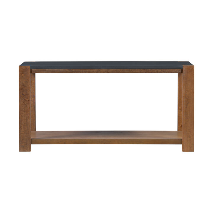 Merax Minimalist Console Table with Bottom Shelf