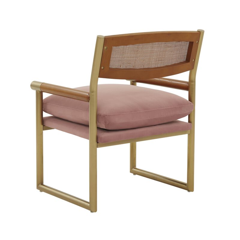 Harlow Rattan Velvet Chair