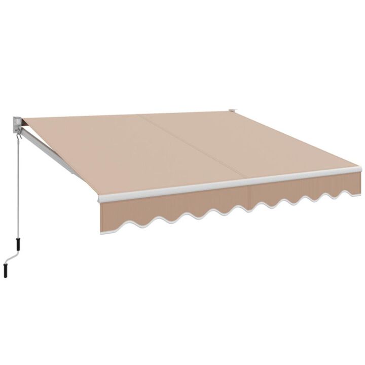 Hivvago Hivvago 10 x 8.2 Feet Retractable Awning with Easy Opening Manual Crank Handle