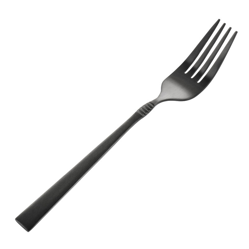 MegaChef Cravat 20 Piece Flatware Utensil Set, Stainless Steel Silverware Metal Service for 4 in Matte Black