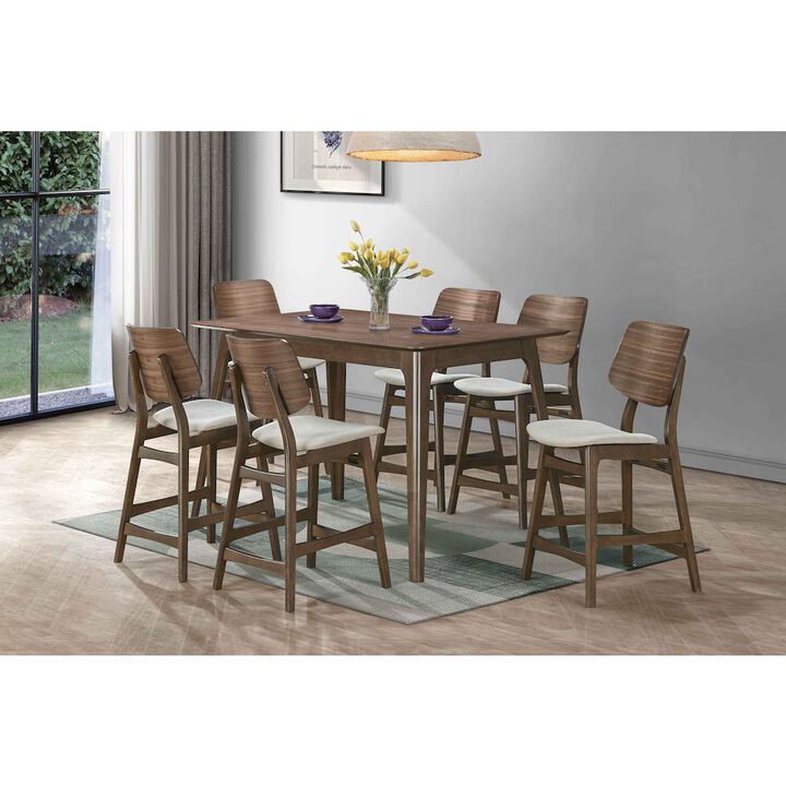New Classic Furniture Oscar Wood Counter Height Table in Walnut