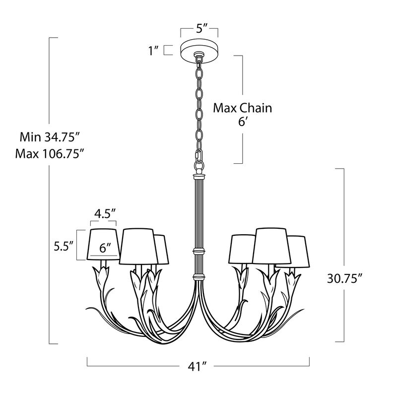 River Reed Chandelier Small