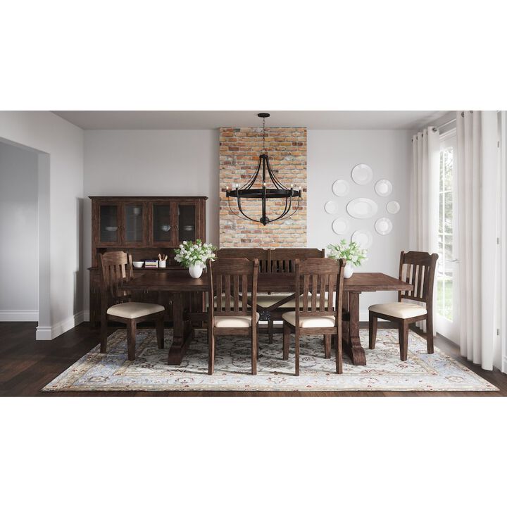 Jofran Bakersfield Mission Style  57'' Solid Acacia Upholstered Dining Bench