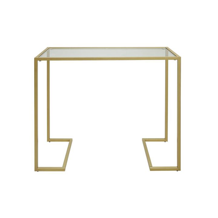 Carolina Living Monaco Glass Top Console Table - Gold