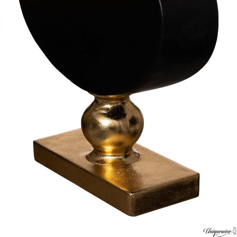 32 Inch Gold and Black Tall Floor Vase