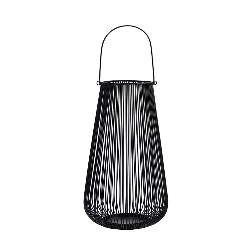 Nearly Natural 20-in Vintage Black Metal Wire Votive Tea Lantern Candle Holder