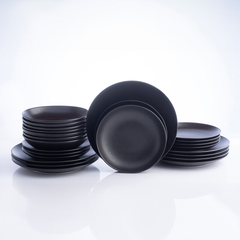 Porto by Stone Lain Semplice Stoneware 24 Piece Dinnerware Set