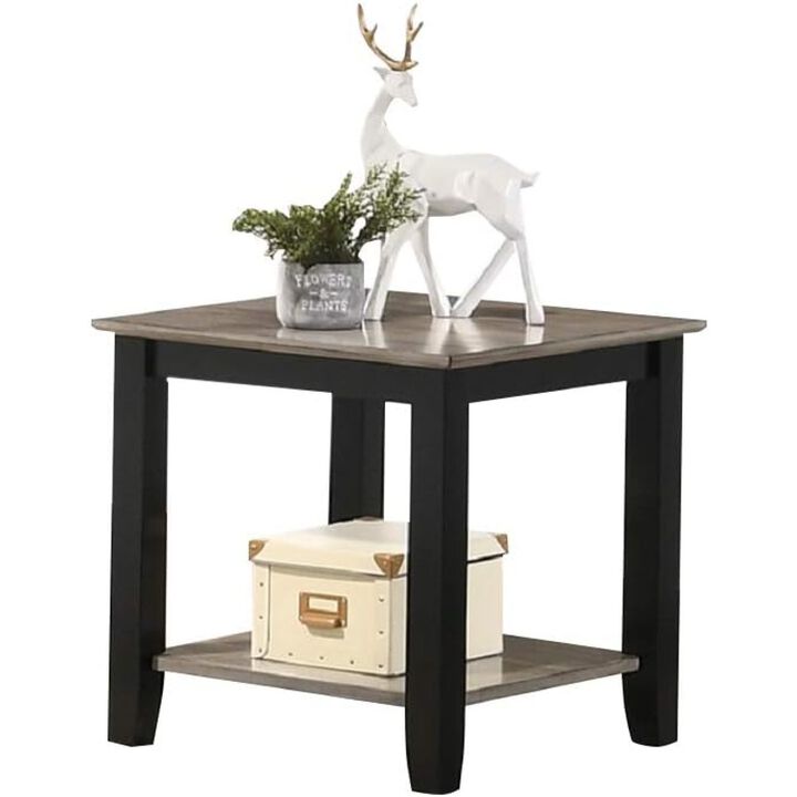 Simple Modern Look Wooden 1 Piece End Table Living Room Sofa Side Table Solid Rubberwood