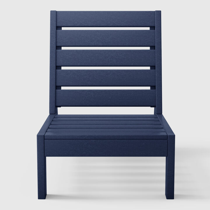 WestinTrends Outdoor HDPE Deep Seating Modular Armless Patio Chair