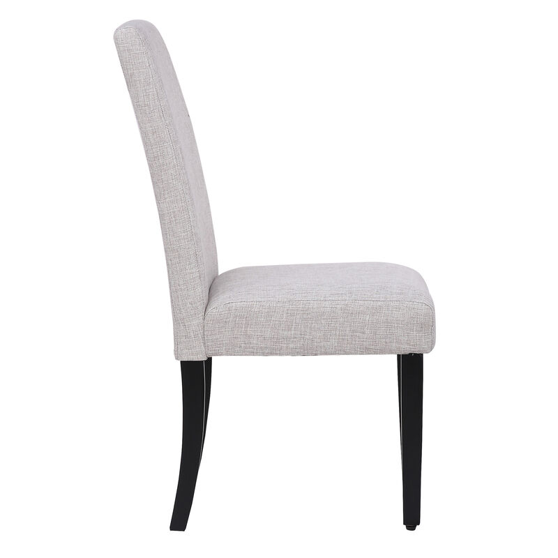 WestinTrends Upholstered Linen Fabric Dining Chair