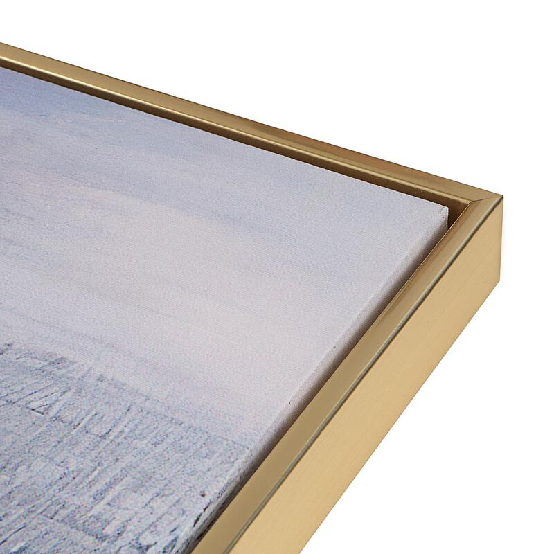 Carolina Living Cityscape Abstract Wall Art - Gold Frame - Medium