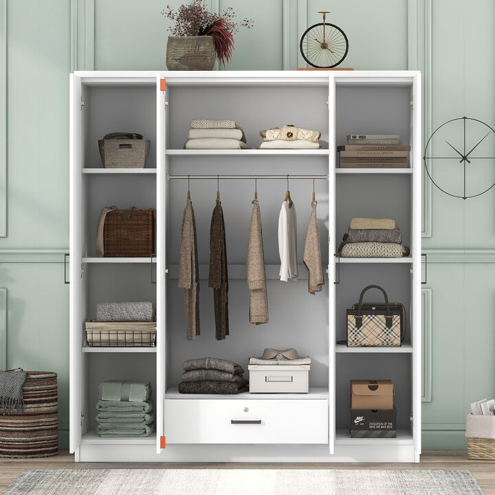 Merax 4-Door Wardrobe with 1 Drawer