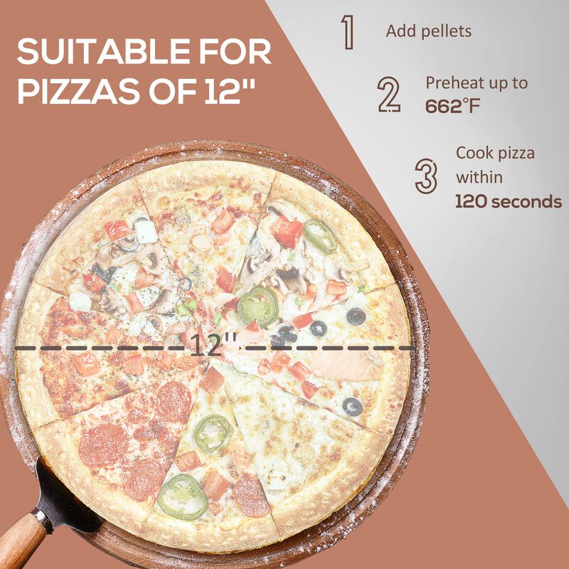 Streamdale Lightning-Fast Portable Pizza Oven with Rotating Stone