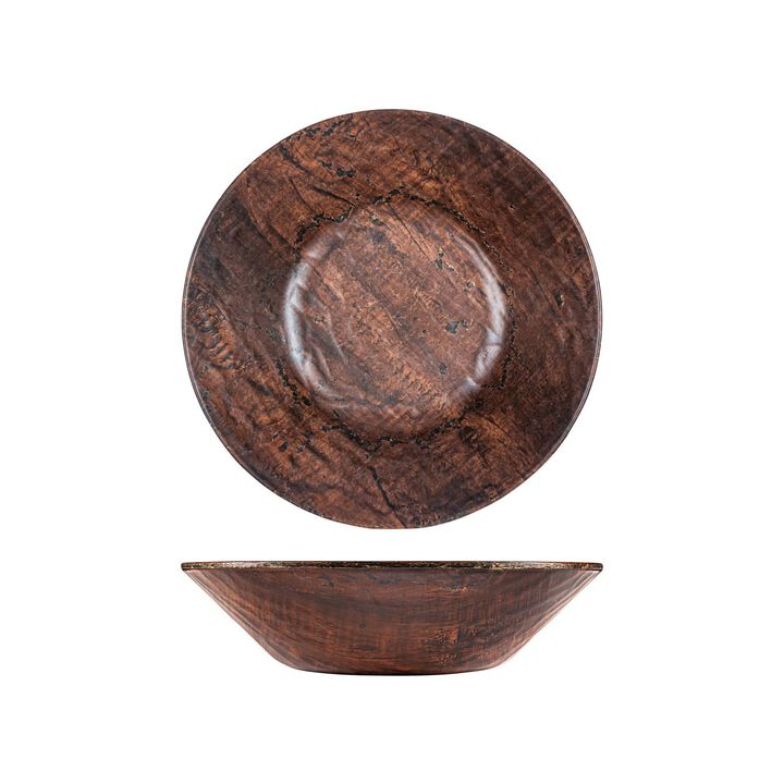 Turgla Composite dia.13.5" h:3.25" 4.46 qt. Round Brown Composite Bowl