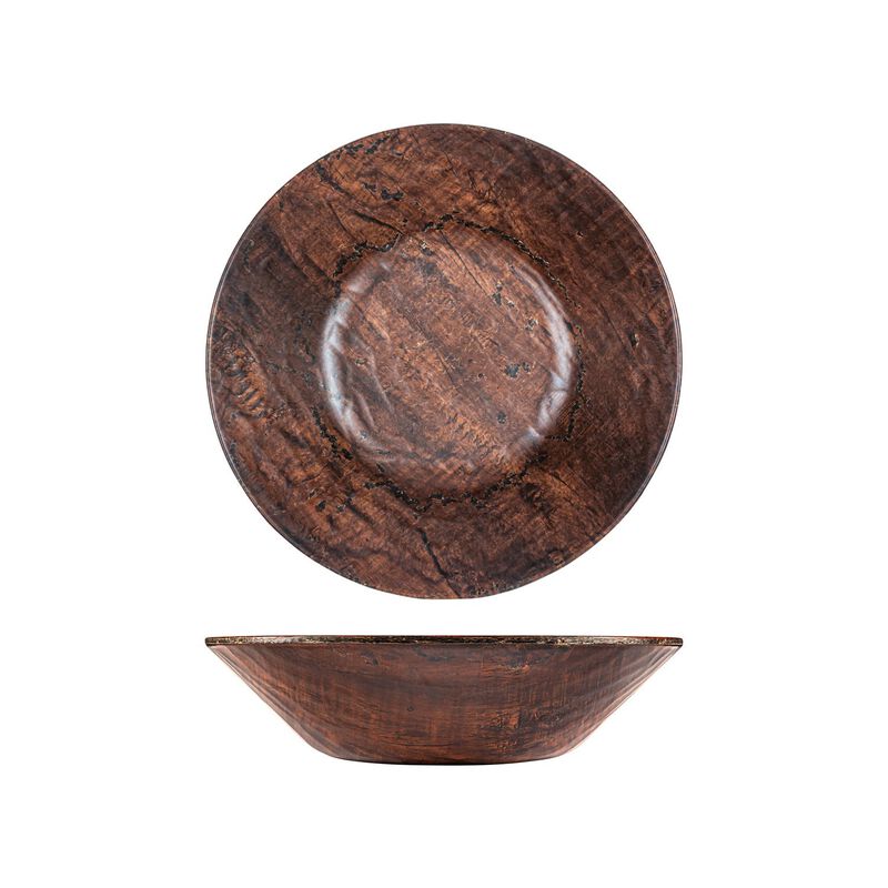 Turgla Composite dia.13.5" h:3.25" 4.46 qt. Round Brown Composite Bowl