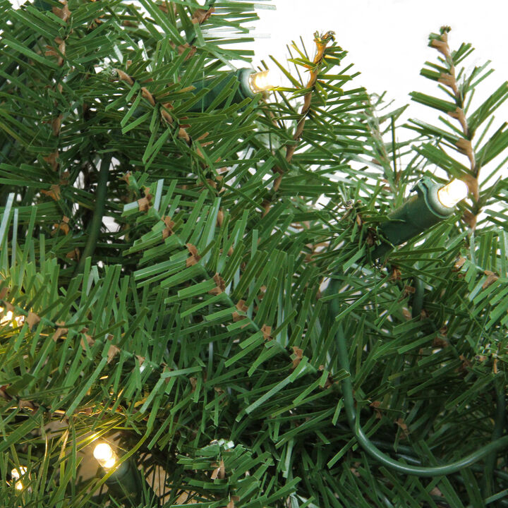 Pre-Lit Northern Pine LED Artificial Christmas Wreath - 48-Inch  Warm White Lights