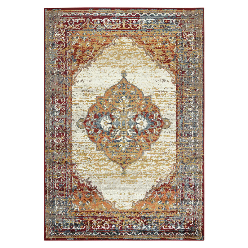 Allure Pelham Red Medallion Area Rug 2'x3'