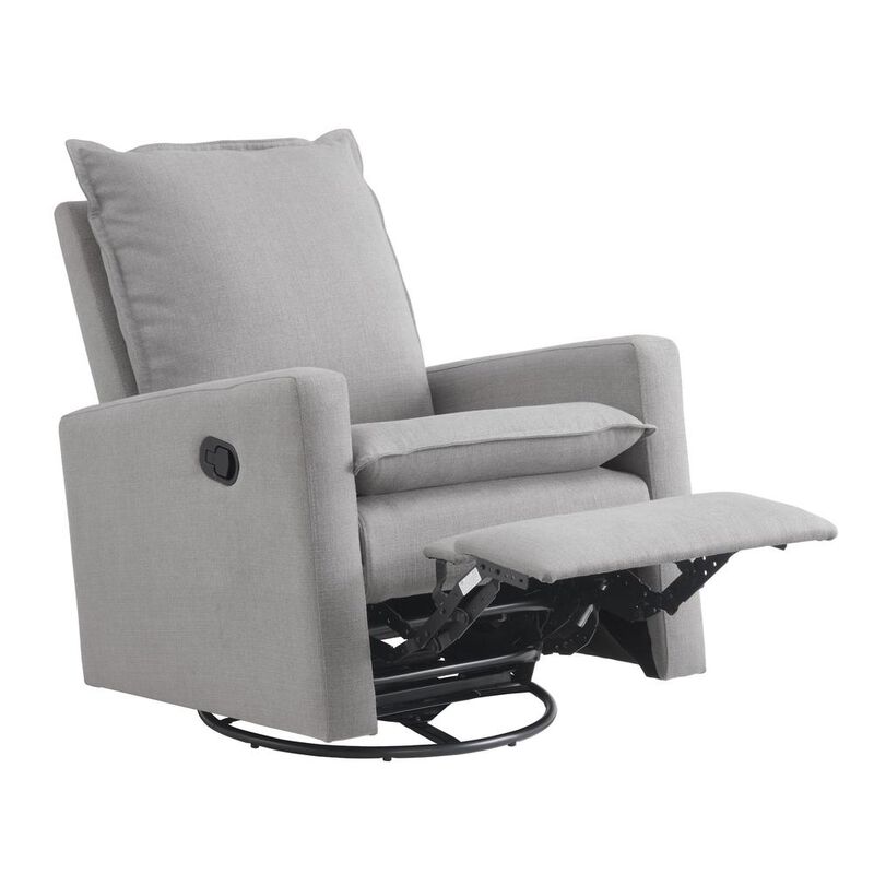 Oxford Baby Uptown Swivel Rocker / Recliner Gray