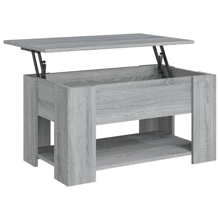 vidaXL Coffee Table Gray Sonoma 31.1"x19.3"x16.1" Engineered Wood