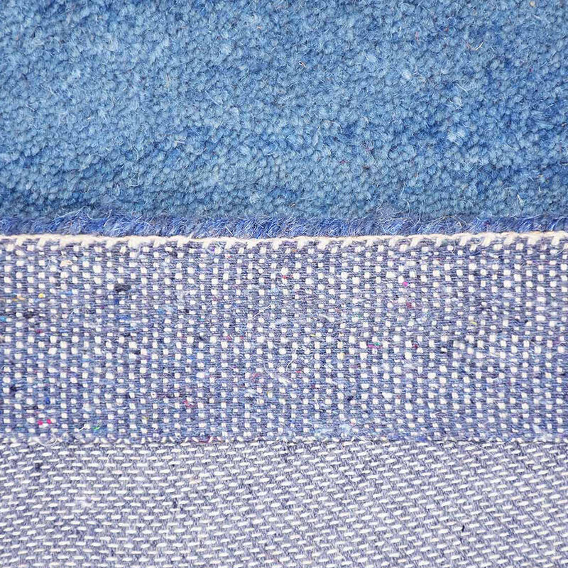 RUGSOTIC CARPETS HAND TUFTED WOOL ECO-FRIENDLY AREA RUGS  - 8'x11', Rectangle Shape, Blue, Contemporary Modern Design, High Pile Thick Handmade Area Rugs for Living Room, Bed Room (K00201)