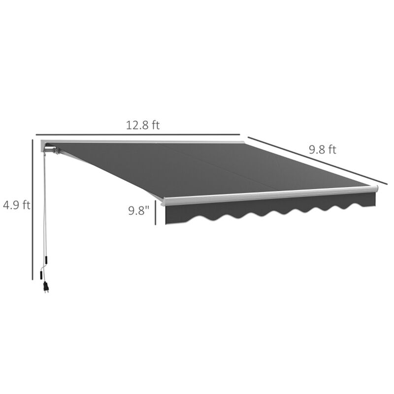 Remote-Controlled Retractable Awning for Patio Deck or Garden Shade