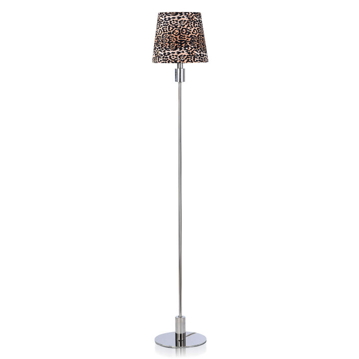 Polished Nickel Metal Lamp IV
