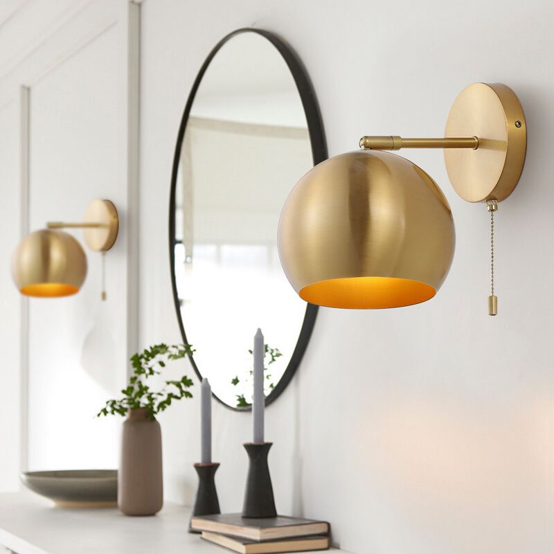 Tierra Modern Midcentury Iron LED Sconce with Pull Chain Switch (Set of 2)