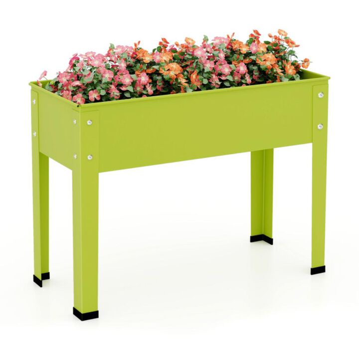 Hivvago Metal Raised Garden Bed with Legs and Drainage Hole