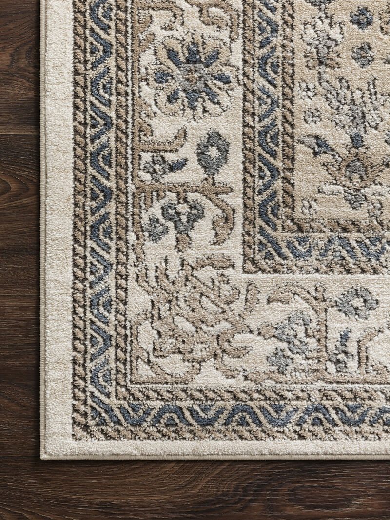 Teagan TEA02 Oatmeal/Ivory 5'3" x 7'6" Rug