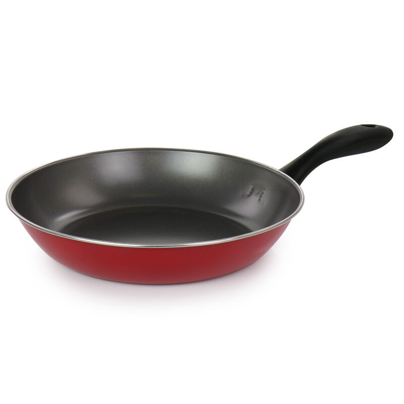 Gibson Home Armada 7 Piece Nonstick Carbon Steel Cookware Set in Red