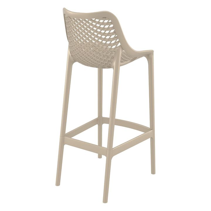 41.25" Black Solid Patio Bar Stool