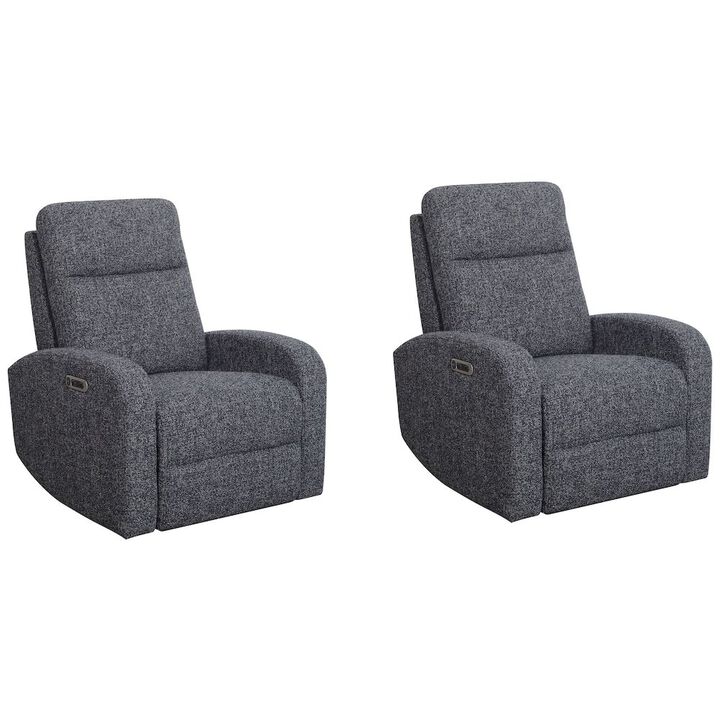 Parker Living Natural Beauty Denim Power Swivel Glider Recliner Two Pack