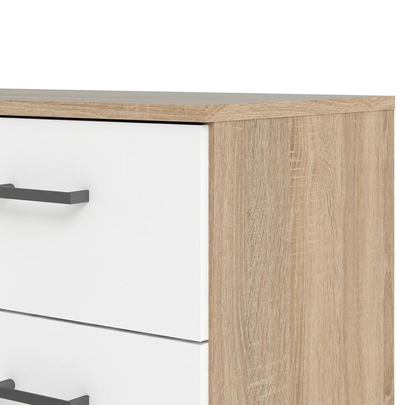Tvilum 8 Drawer Double Dresser Oak Structure/White