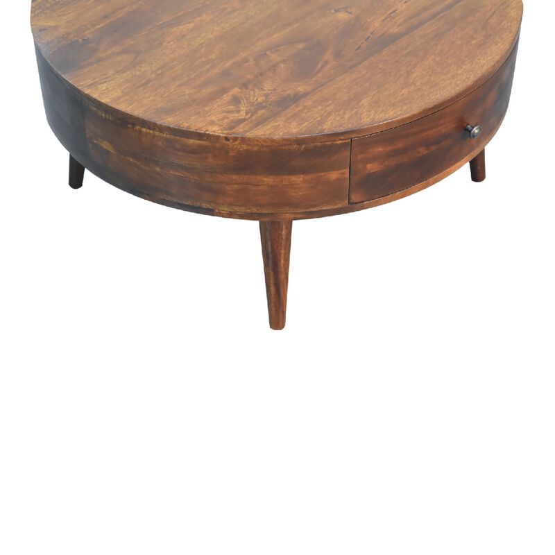 Odyssey Solid Wood 2 Drawer Chestnut Coffee Table