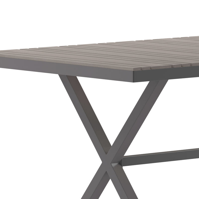 Faux Teak Restaurant Table