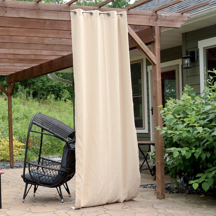 Sunnydaze Room Darkening Curtain Panel - Beige - 52 in x 120 in